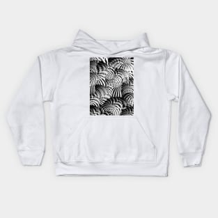 Black and White Swirls Kids Hoodie